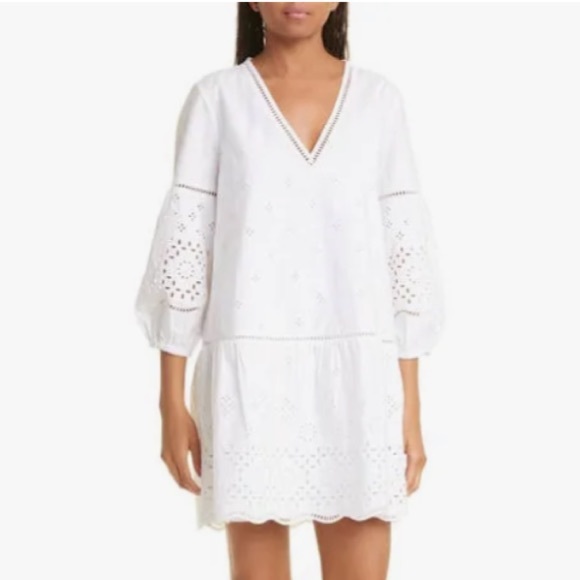 Club Monaco Dresses & Skirts - CLUB MONACO Eyelet Mini Dress
(NWT
Size Extra‎ Small